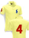 polo ralph lauren  tee shirt number coton jaune pas cher